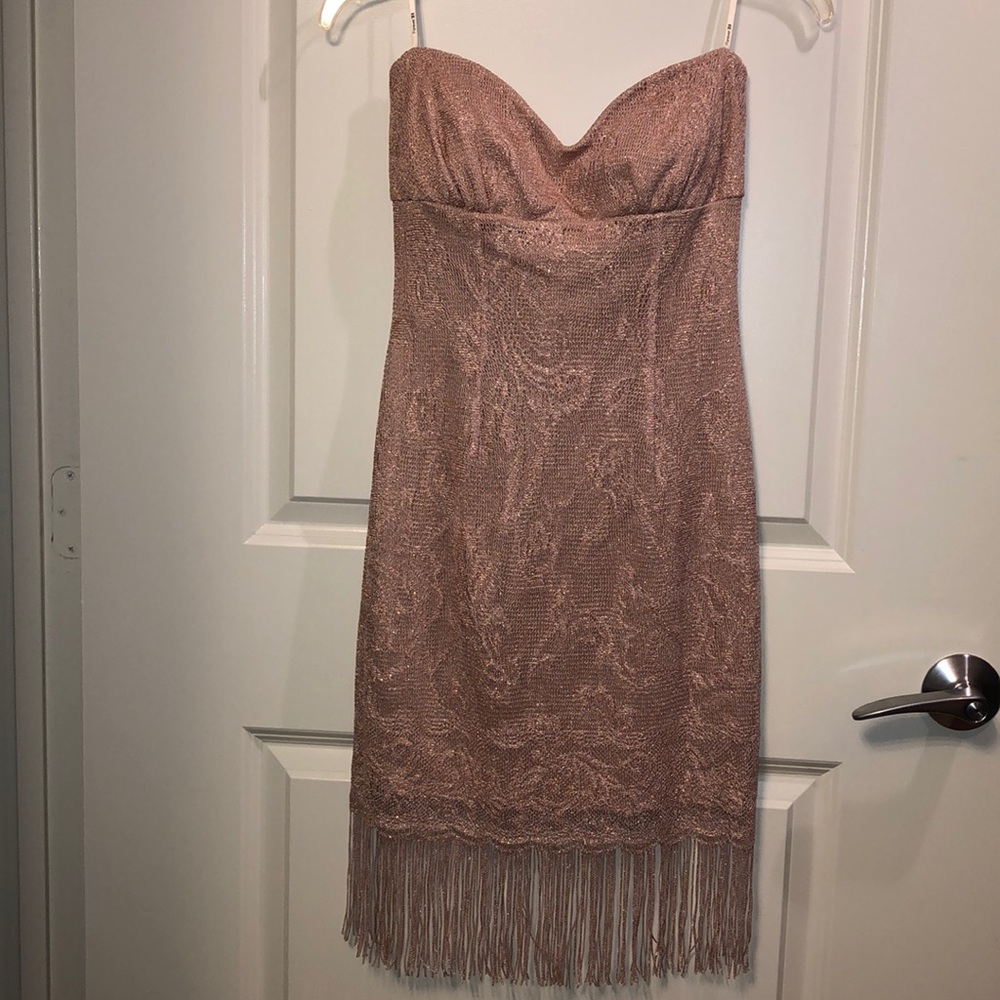 Forever 21 pink strapless flapper dress